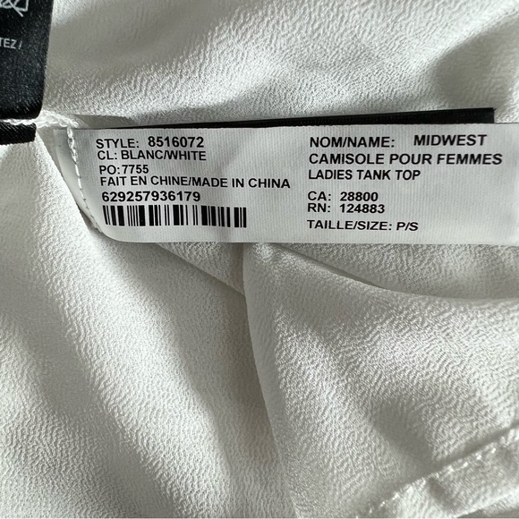 NEW Rudsak White Midwest Blouse Shirt with Suede Tassels Women’s Size Small - Picture 6 of 11